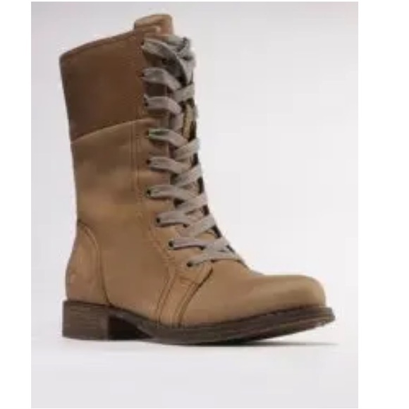 Caterpillar Narcissa Faux Fur Leather Mid Calf Boots, Bossa Nova Taupe, size 10 - Picture 1 of 12